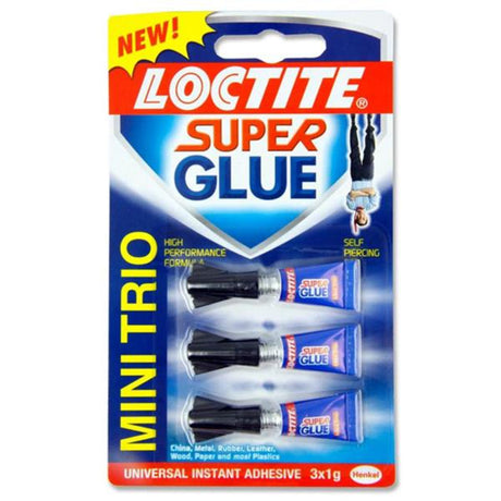 Loctite Mini Trio Superglue - 1g - Pack of 3-Super Glue-Loctite|StationeryShop.co.uk
