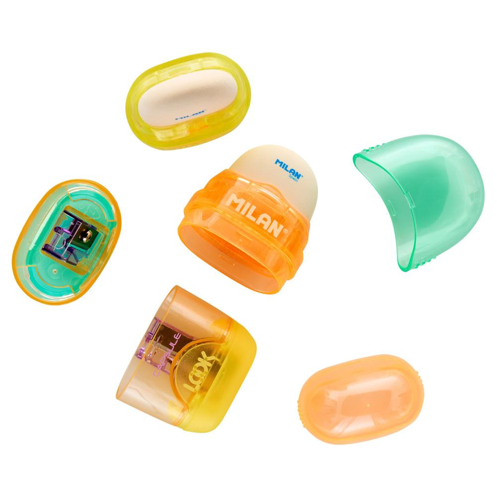 Milan Capsule Sharpener and Eraser 3 - Ombre