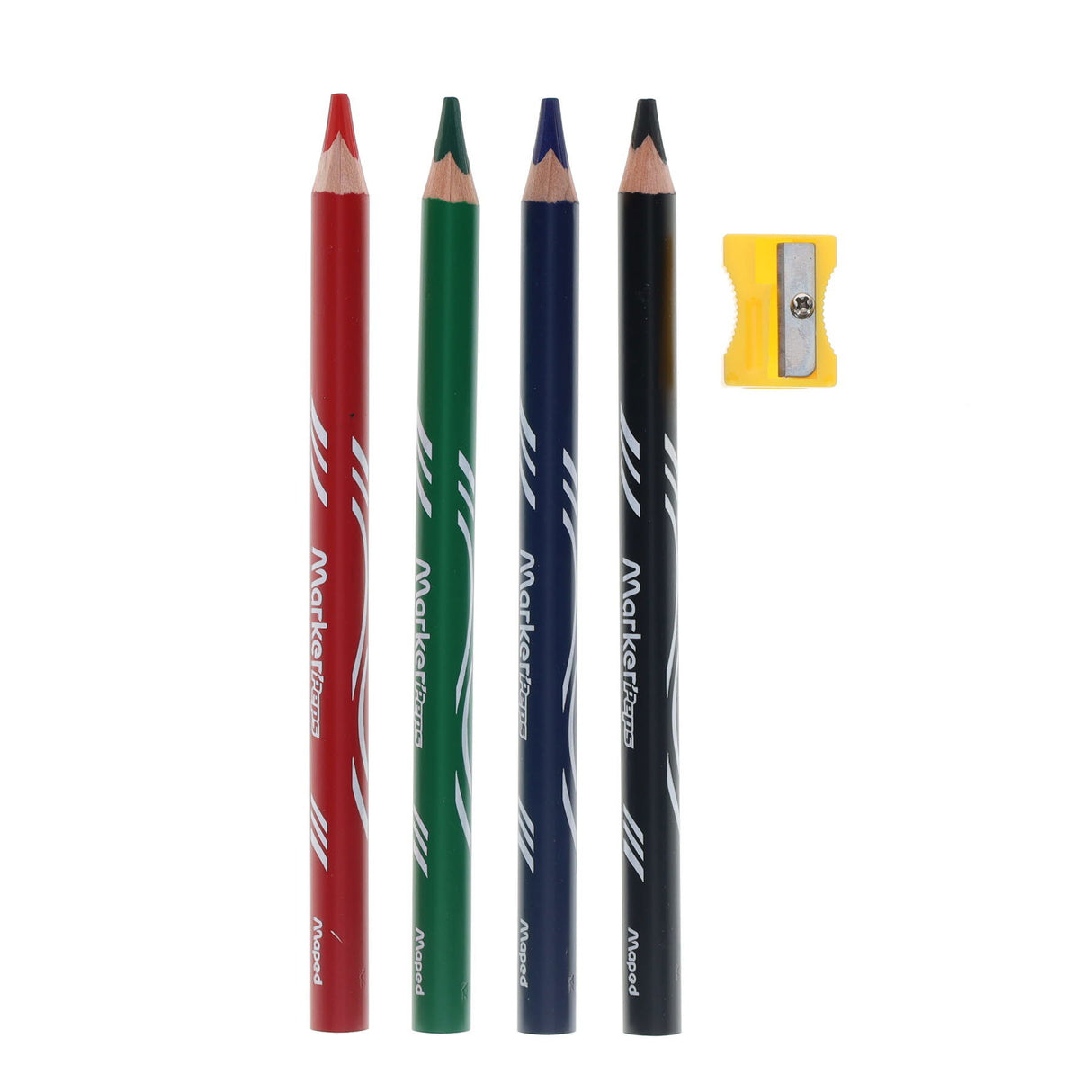 Maped Whiteboard Pencils & Sharpener - Pack of 4