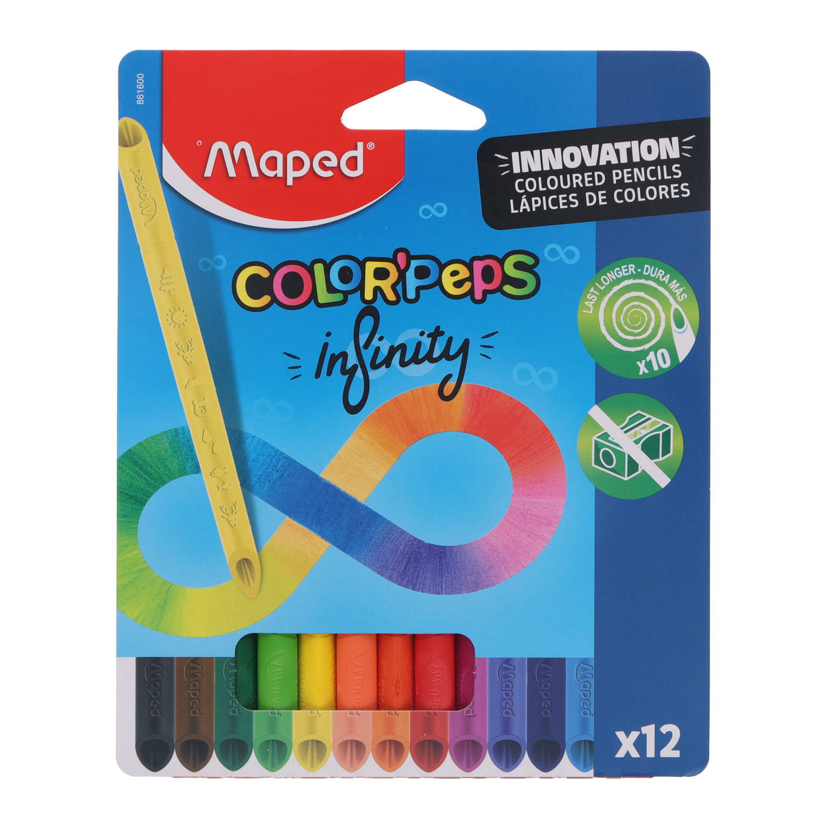 Maped Infinity Non Sharpen Colouring Pencils - Pack of 12