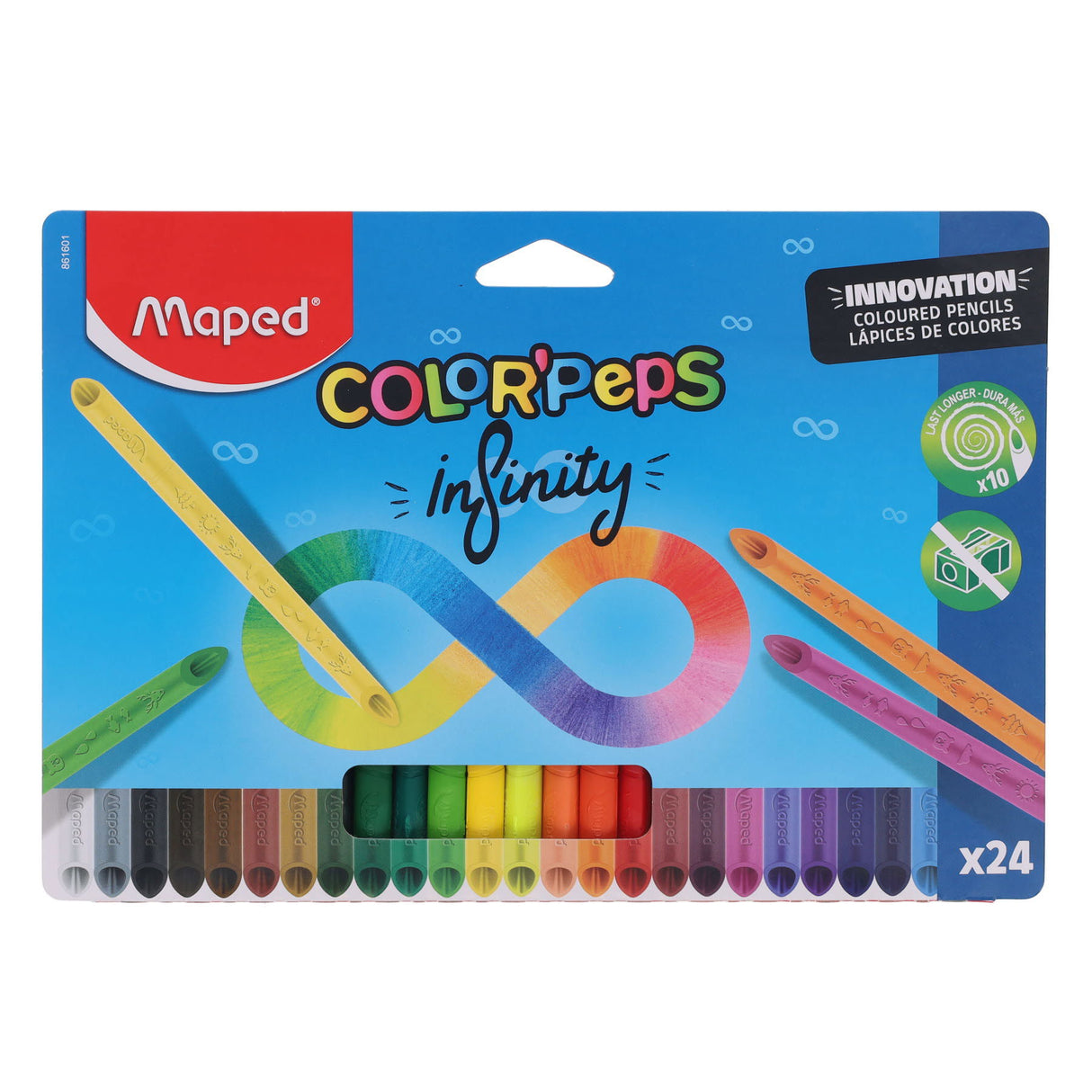 Maped Infinity Non Sharpen Colouring Pencils - Pack of 24