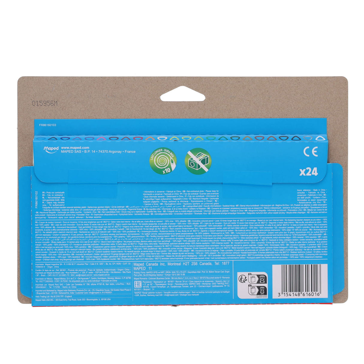 Maped Infinity Non Sharpen Colouring Pencils - Pack of 24