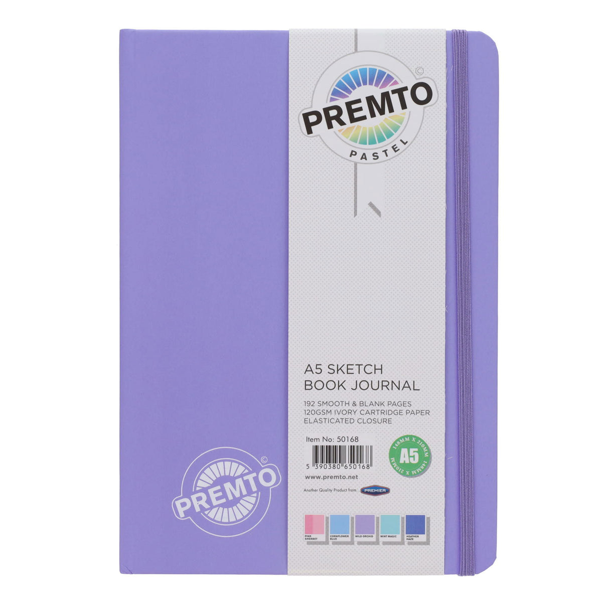 Premto Pastel A5 Journal & Sketch Book - 192 Pages - Heather Haze