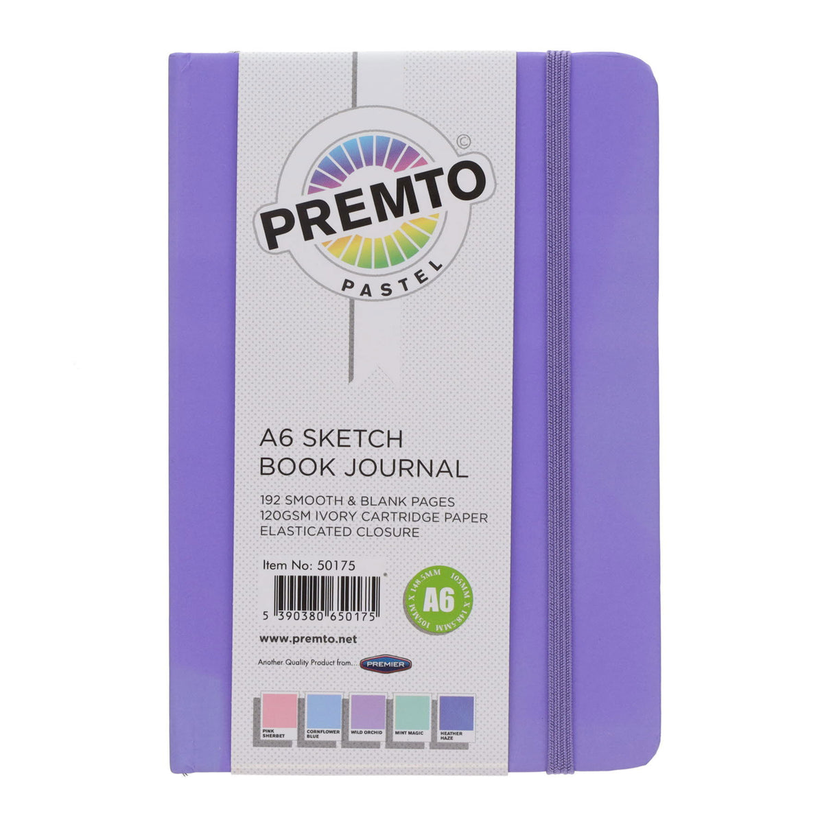 Premto Pastel A6 Journal & Sketch Book - 192 Pages - Heather Haze