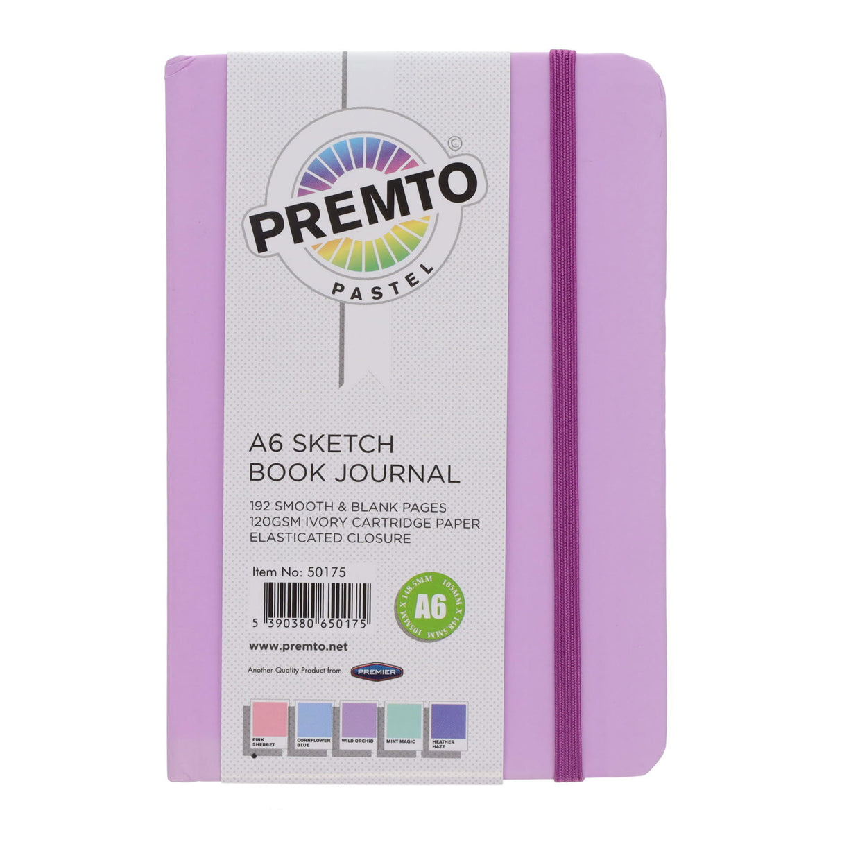 Premto Pastel A6 Journal & Sketch Book - 192 Pages - Wild Orchid