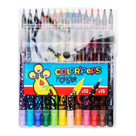 Maped Color'Peps Colouring 12 Pencils & 15 Colour Markers-Markers-Maped|StationeryShop.co.uk