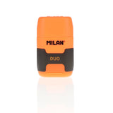 Milan Compact Touch Duo Eraser & Sharpener - Orange-Sharpeners-Milan|StationeryShop.co.uk