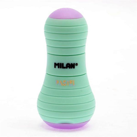 Milan Sway Sharpener/eraser Capsule Pastel Green-Sharpeners-Milan|StationeryShop.co.uk