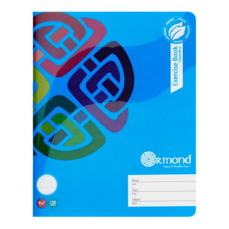 Ormond 9x7 Durable Cover Exercise Book - 128 Pages - Blue-Exercise Books-Ormond|StationeryShop.co.uk