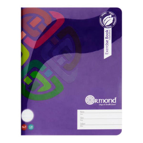 Ormond 9x7 Durable Cover Exercise Book - 128 Pages - Purple-Exercise Books-Ormond|StationeryShop.co.uk