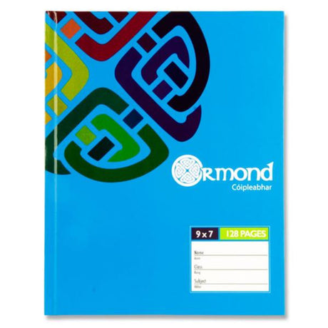 Ormond 9x7 Hardcover Exercise Book - 128 Pages - Blue-Exercise Books-Ormond|StationeryShop.co.uk