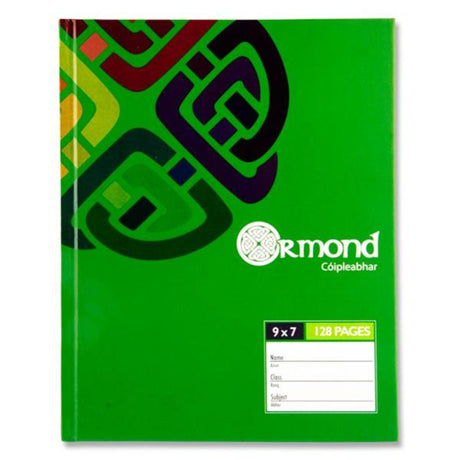 Ormond 9x7 Hardcover Exercise Book - 128 Pages - Green-Exercise Books-Ormond|StationeryShop.co.uk