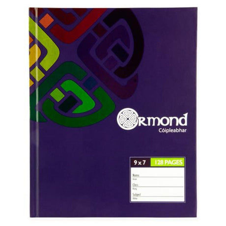 Ormond 9x7 Hardcover Exercise Book - 128 Pages - Purple-Exercise Books-Ormond|StationeryShop.co.uk