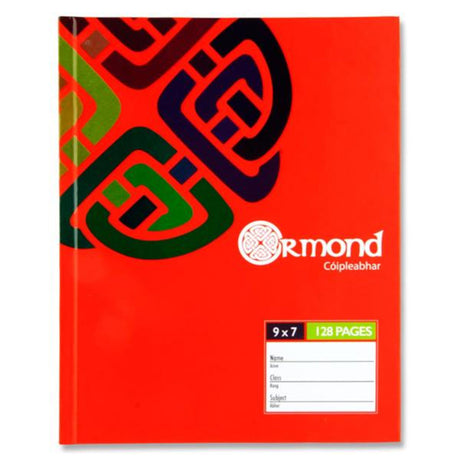 Ormond 9x7 Hardcover Exercise Book - 128 Pages - Red-Exercise Books-Ormond|StationeryShop.co.uk