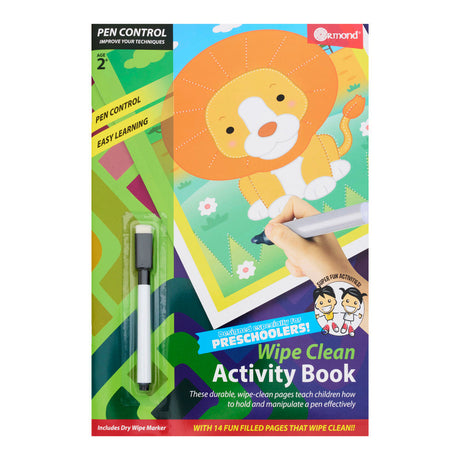 Ormond A4 Wipe Clean Activity Book - 14 Pages - Pen Control-Activity Books ,Educational Books-Ormond|StationeryShop.co.uk