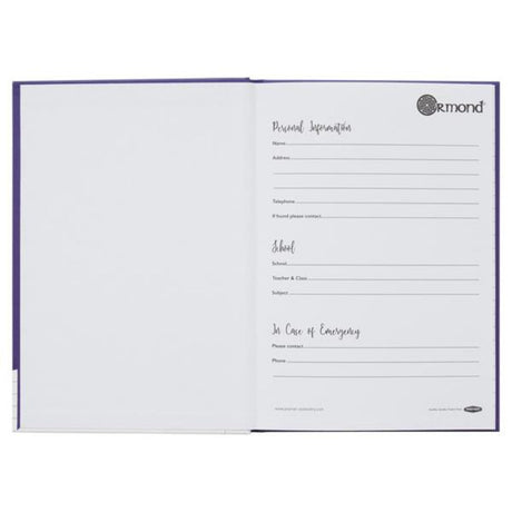 Ormond A5 Hardcover Notebook - 160 Pages - Pack of 5-A5 Notebooks-Ormond|StationeryShop.co.uk