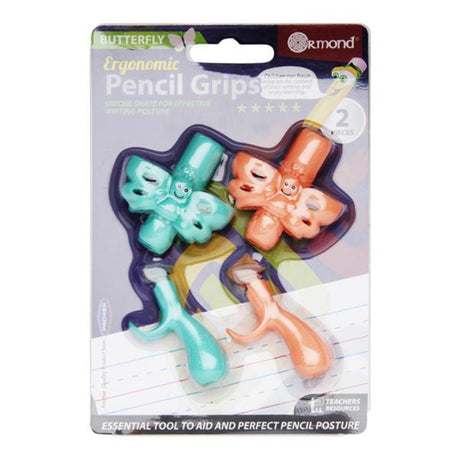 Ormond Ergonomic Pencil Grips - Butterfly - Pack of 2-Pencil Grips-Ormond|StationeryShop.co.uk