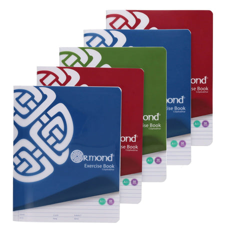 Ormond Multipack | A11 88Pg Durable Cover Exercise Copy Books - Bright - Pack of 5-Exercise Books-Ormond|StationeryShop.co.uk