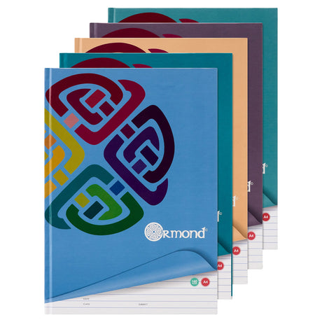 Ormond Multipack | A4 160pg Hardcover Notebook - Pack of 5-A4 Notebooks-Ormond|StationeryShop.co.uk