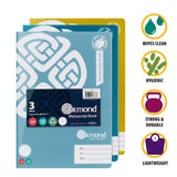 Ormond Multipack | A4 Durable Cover Manuscript Book - Margin Ruled - 160 Pages - Pack of 3-Manuscript Books-Ormond|StationeryShop.co.uk