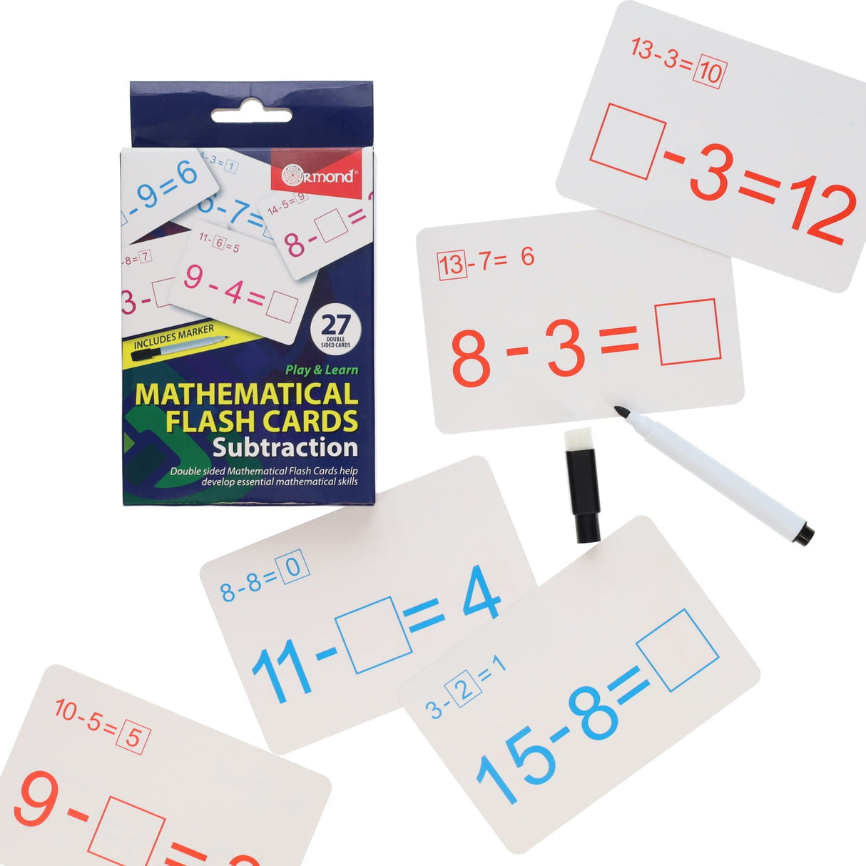 Ormond Multipack | Math Flashcard Set - Pack of 4-Educational Games-Ormond|StationeryShop.co.uk