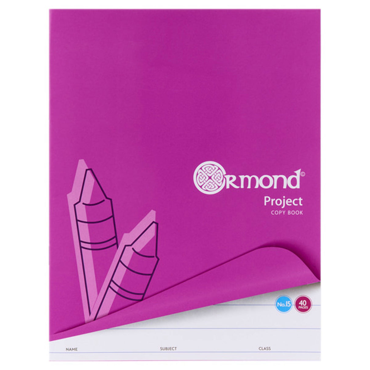 Ormond No.15 Project Book - Top Blank, Bottom Extra Wide Ruled - 40 Pages-Exercise Books ,Subject & Project Books-Ormond|StationeryShop.co.uk
