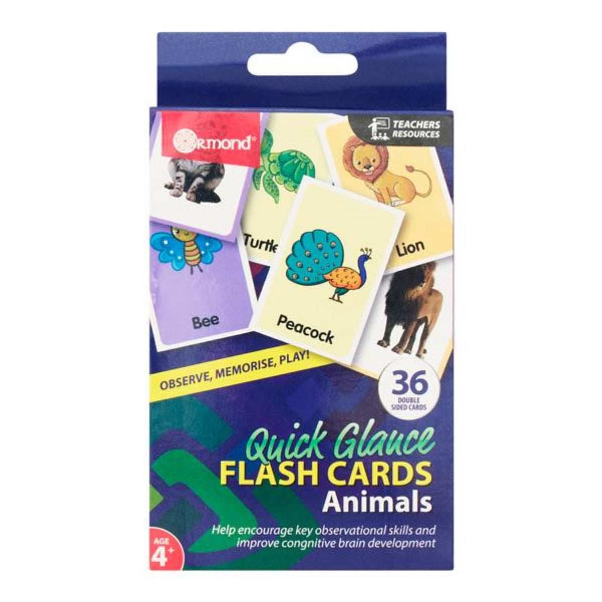 Ormond Quick Glance Flash Cards - Animal - 36 Cards-Educational Games-Ormond|StationeryShop.co.uk