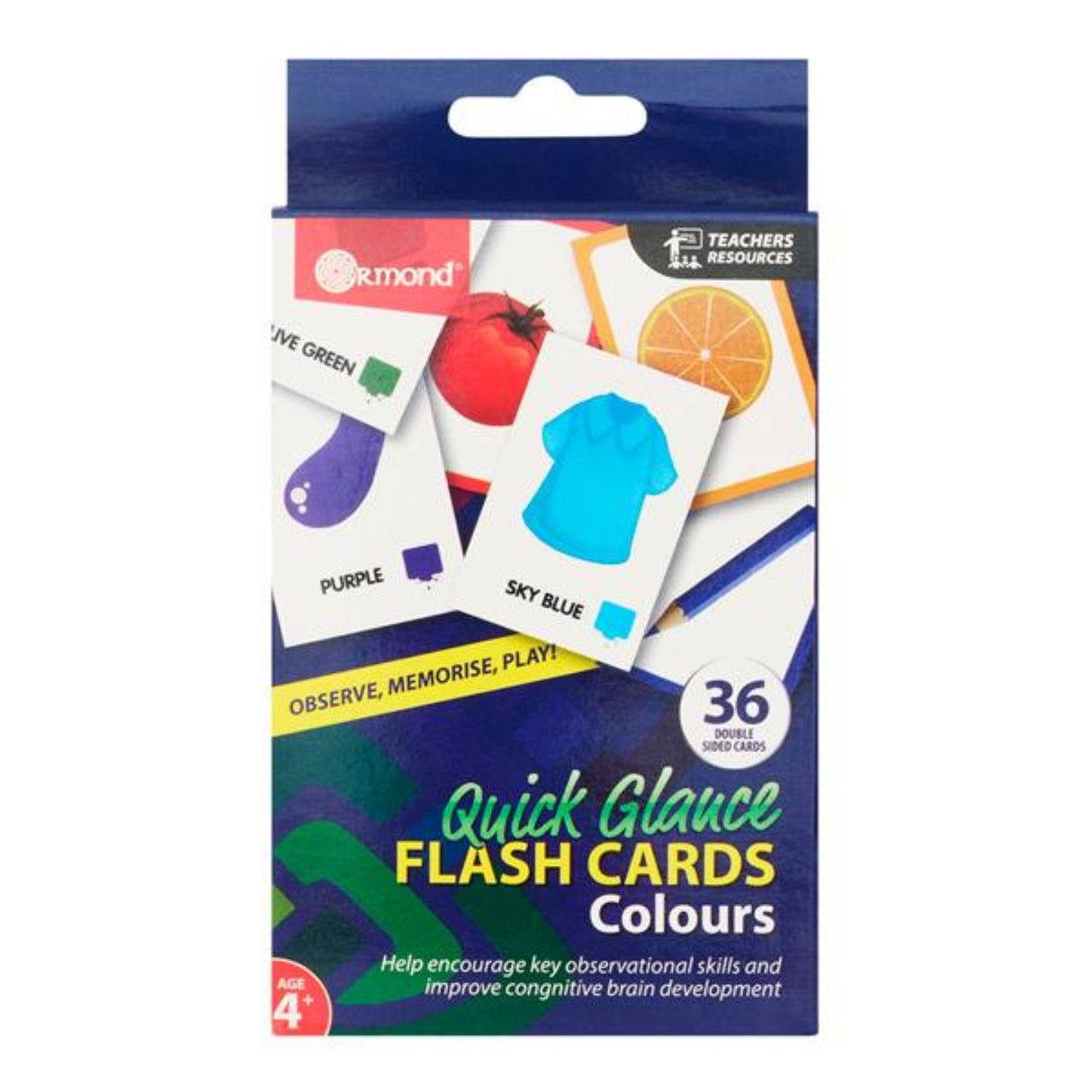 Ormond Quick Glance Flash Cards - Colours - 36 Cards-Educational Games-Ormond|StationeryShop.co.uk
