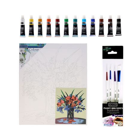 Paint by Numbers Canvas Bundle - Option 1-Paint by Numbers-Icon|StationeryShop.co.uk