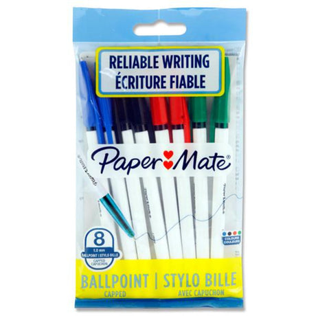 Papermate Ballpoint Pens - Pack of 8-Ballpoint Pens-Papermate|StationeryShop.co.uk