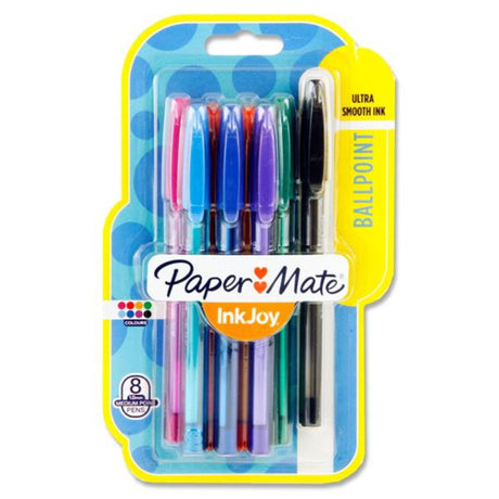 Papermate Inkjoy Ultra Smooth Ballpoint Pens - Medium Point - Pack of 8-Ballpoint Pens-Papermate|StationeryShop.co.uk