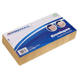Premail DL Peel & Seal Envelopes - 110 x 220mm - Manilla - Pack of 50-Envelopes-Premail|StationeryShop.co.uk