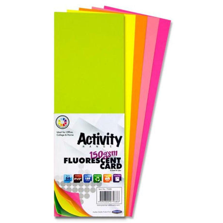 Premier 4x12 Cards - 150gsm - Fluorescent - 50 Sheets
