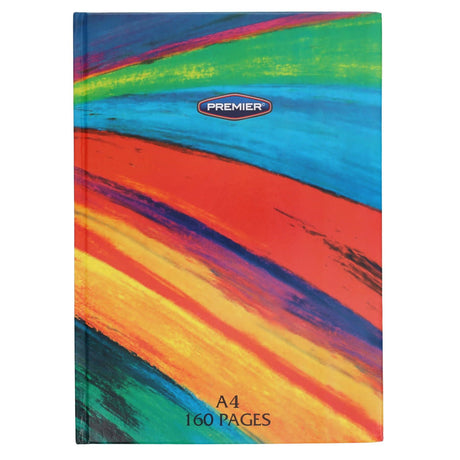 Premier A4 Hardcover Notebook - 160 Pages - Rainbow-A4 Notebooks-Premier|StationeryShop.co.uk