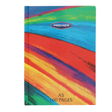 Premier A5 Hardcover Notebook - 160 Pages - Rainbow-A5 Notebooks-Premier|StationeryShop.co.uk
