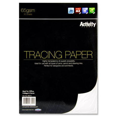 Premier Activity A3 Tracing Paper Pad - 65gsm - 30 Sheets-Drawing & Painting Paper-Premier|StationeryShop.co.uk