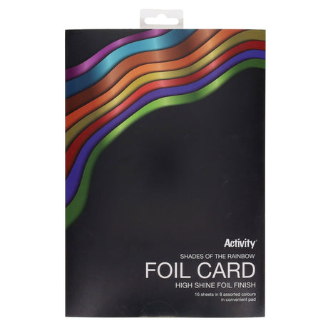 Premier Activity A4 Foil Card - 16 Sheets - 220gsm - Shades Of The Rainbow-Craft Paper & Card-Premier|StationeryShop.co.uk