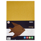 Premier Activity A4 Glitter Card - 250 gsm - Gold - 10 Sheets-Craft Paper & Card-Premier|StationeryShop.co.uk