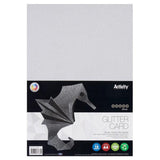 Premier Activity A4 Glitter Card - 250 gsm - Silver - 10 Sheets-Craft Paper & Card-Premier|StationeryShop.co.uk