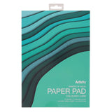 Premier Activity A4 Paper Pad - 24 Sheets - 180gsm - Shades of Aqua-Craft Paper & Card-Premier|StationeryShop.co.uk