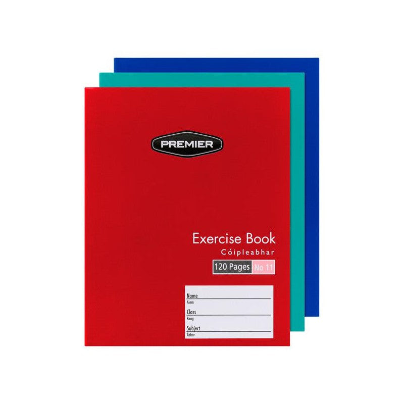 Premier Multipack | No.11 Exercise Book - 120 Pages - Bold - Pack of 10-Exercise Books-Premier|StationeryShop.co.uk