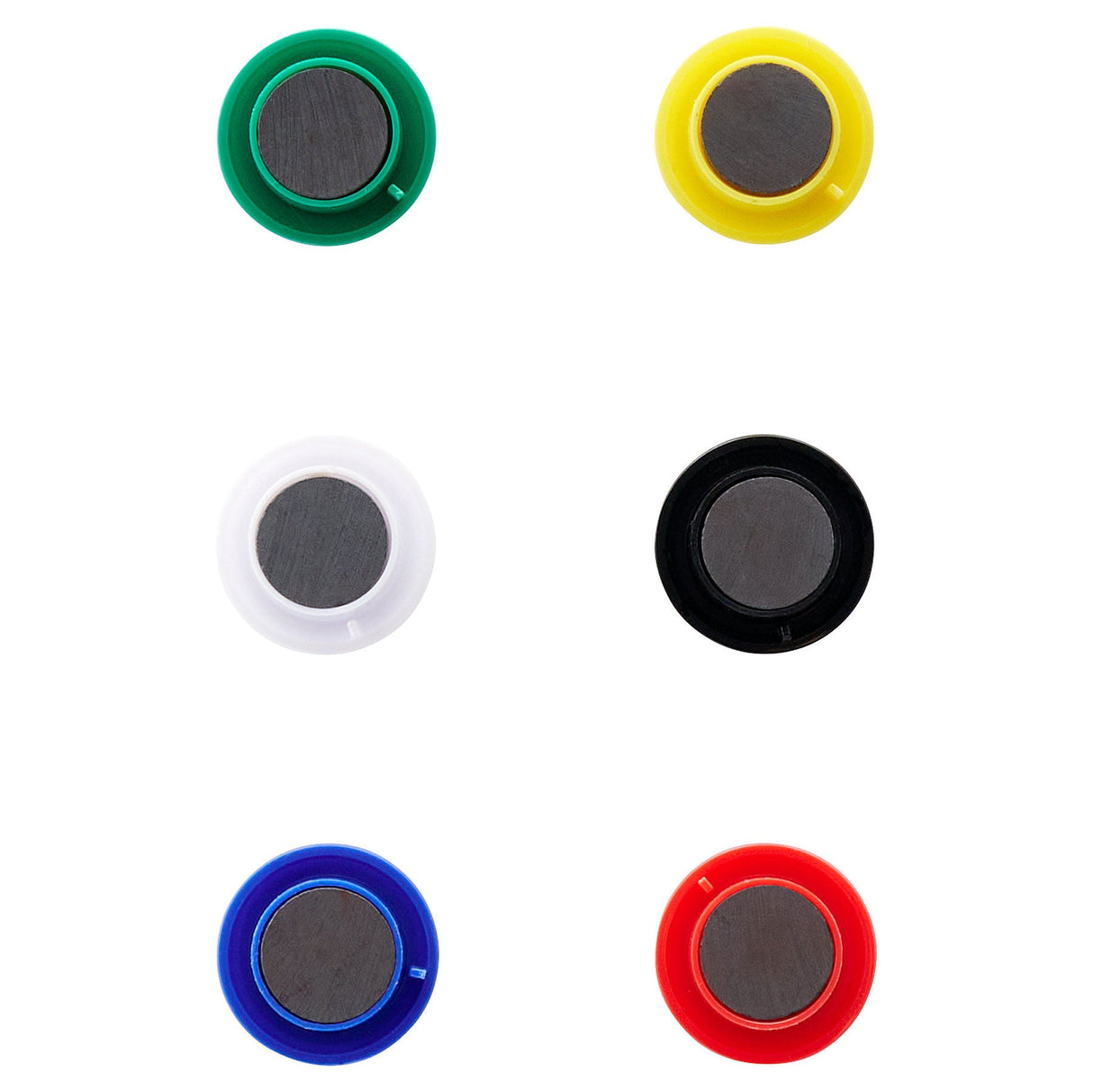 Premier Office 33mm Magnet Memo Holders - Multicoloured - Pack of 6-Magnets-Premier Office|StationeryShop.co.uk
