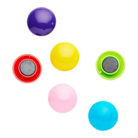 Premier Office 33mm Magnet Memo Holders - Pastel - Pack of 6-Magnets-Premier Office|StationeryShop.co.uk