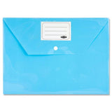Premier Office Multipack | A4 Button Document Wallet - Multicoloured - Pack of 5-Document Folders & Wallets-Premier Office|StationeryShop.co.uk