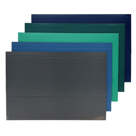 Premier Office Multipack | High Quality Card Document Wallets - Pack of 5-Document Folders & Wallets-Premier Office|StationeryShop.co.uk