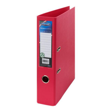 Premier Universal A4 Lever Arch File - Pink-Lever Arch Files-Premier Universal|StationeryShop.co.uk
