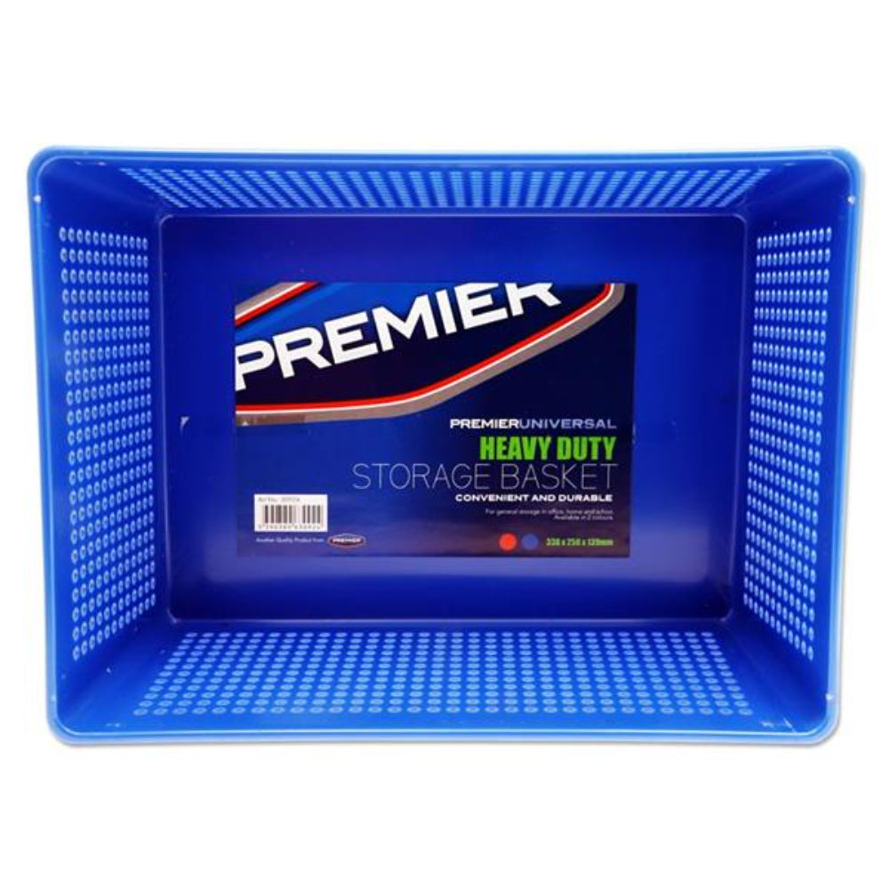 Premier Universal Heavy Duty Storage Basket - 338x250x139mm - Blue-Storage Boxes & Baskets-Premier Universal|StationeryShop.co.uk