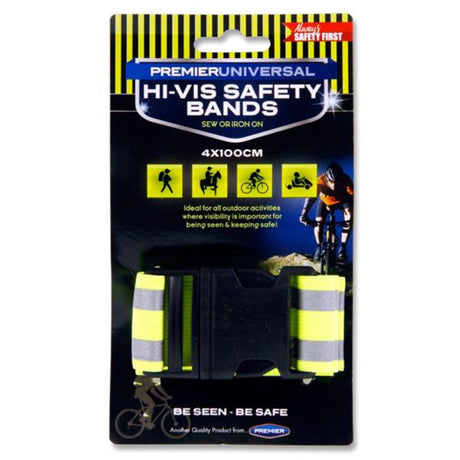 Premier Universal Hi-Vis Reflective Safety Band - 1m x 4cm-Light Up & Reflective Clothing-Premier Universal|StationeryShop.co.uk