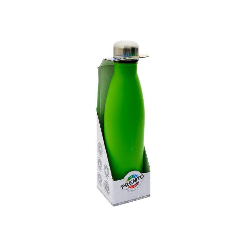 Premto 500ml Stainless Steel Water Bottle - Caterpillar Green-Flasks & Thermos-Premto|StationeryShop.co.uk