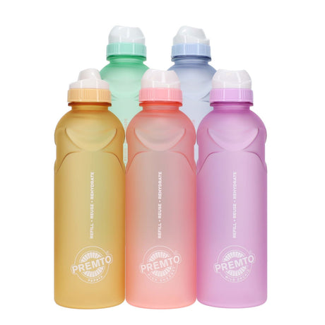 Premto 500ml Stealth Soft Touch Bottle - Pastel - Pink Sherbet-Water Bottles-Premto|StationeryShop.co.uk